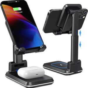 Soporte Ajustable para Celular con Carga Inalámbrica Fast Charge